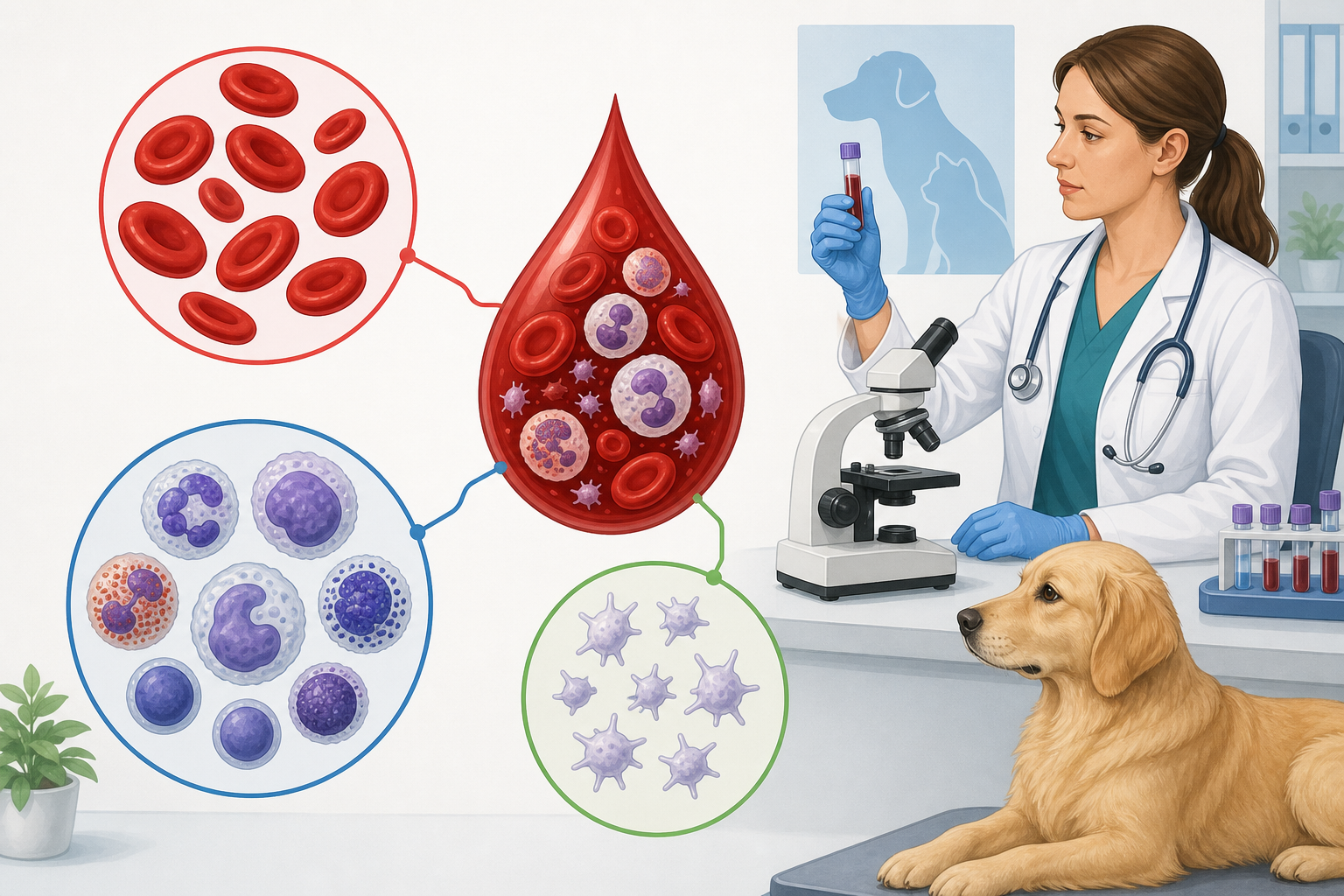 Hemograma completo em cães — detalhe relacionado ao tema do artigo