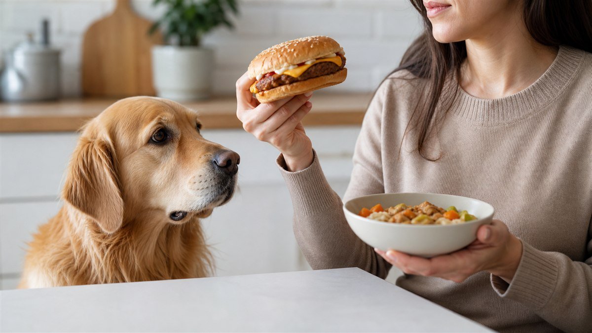 🍔🚫🐾 Dia do Hambúrguer: Delícia para você, perigo para seu pet! Veja os riscos de intoxicação alimentar e como proteger seu bichinho