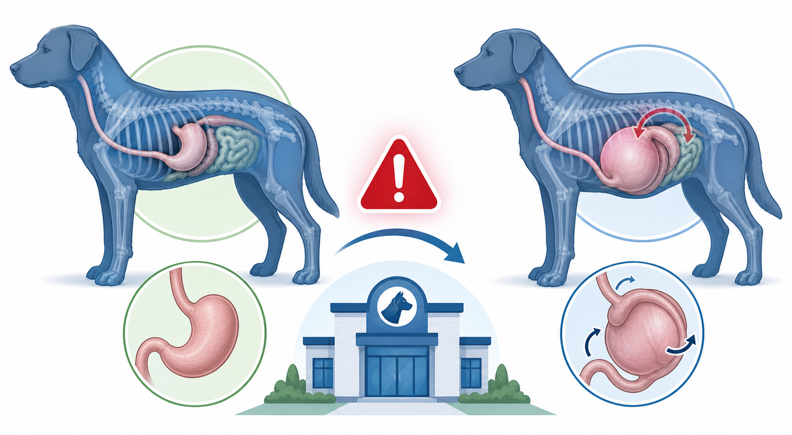 Torção gástrica em cães — detalhe relacionado ao tema do artigo